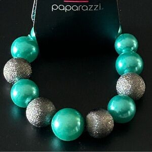 Paparazzi Turquoise and Metallic Bracelet